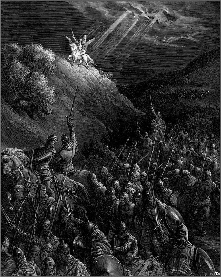 crusades apparation of st george on the mount of olives