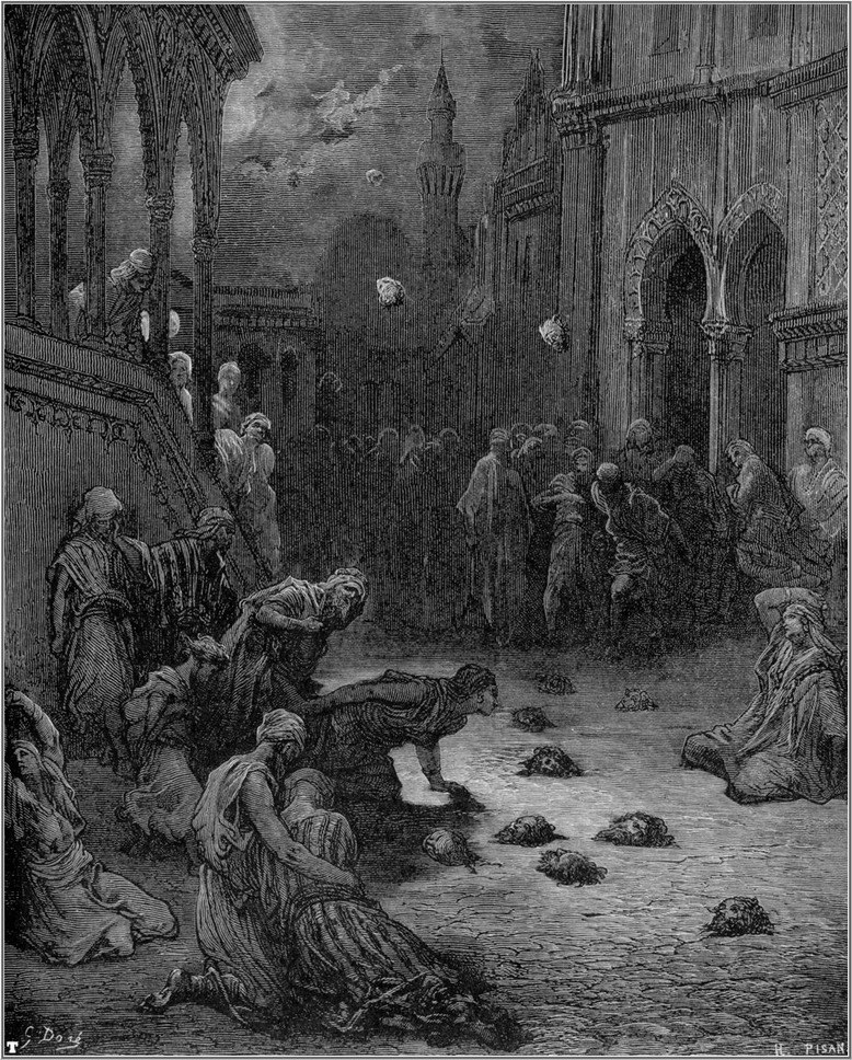 crusades crusaders throwing heads into nicaea