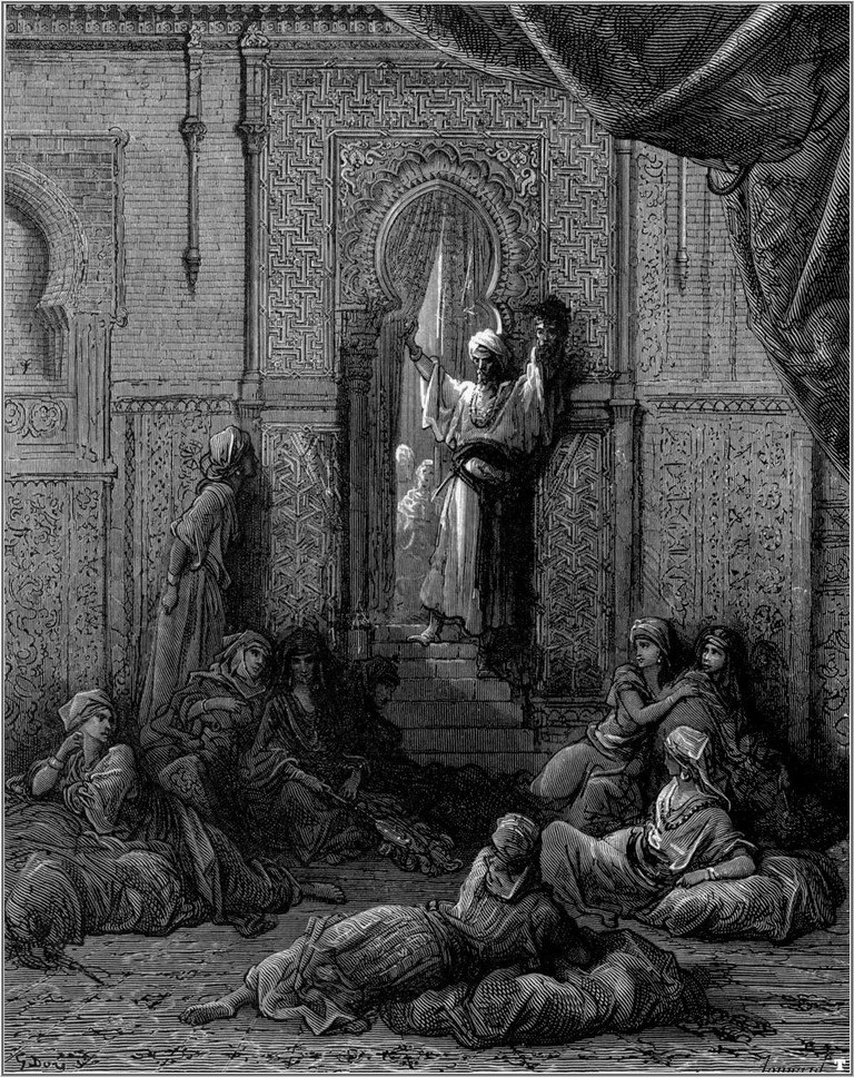 crusades the emirs head shown in the seraglio