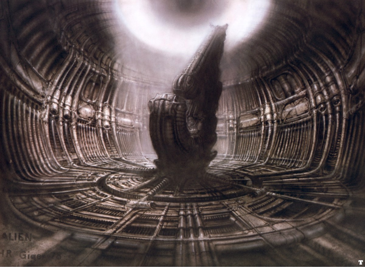 Alien derelict cockpit